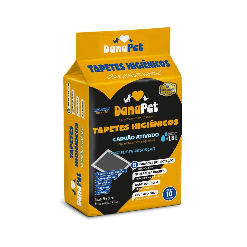 Tapete Higienico 60x80 com 10 (carvao ativado)