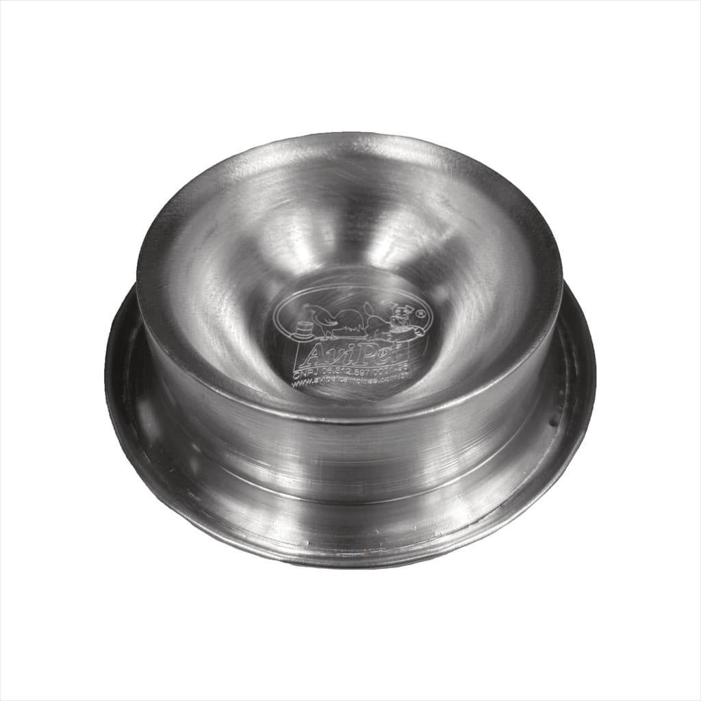 Comedouro Mini 200ml Alumínio Pesado Anti Formiga Cães Cachorros