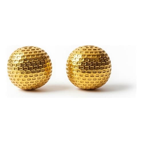 Brinco Botão Detalhes Dourado