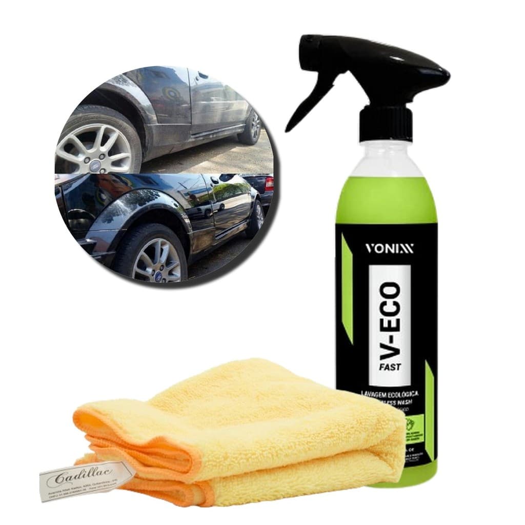 Kit Veco 500ml Vonixx + Pano Microfibra Cadillac 40 x 40 - Lavagem a Seco