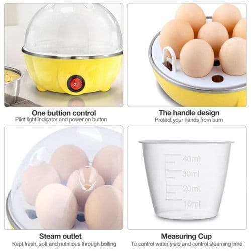 Cozedor Eletrico Ovos 110V Rapido Pratico Facil Uso Versatil Ideal Cafe Da Manha Cozinha