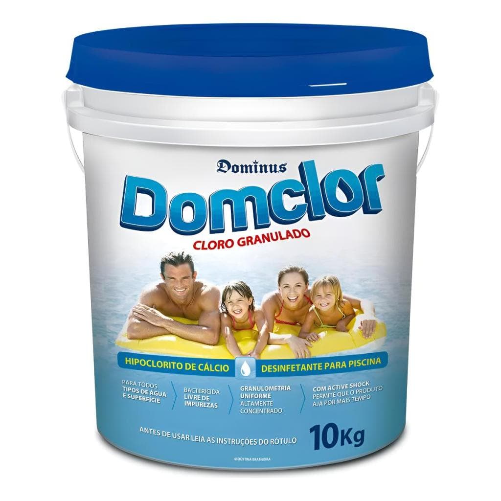 Cloro Granulado Para Piscinas Balde 10kg Domclor Hpcl 65