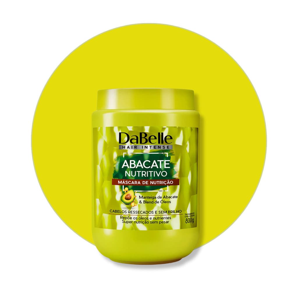 Mascara Dabelle Abacate Nutritivo Maciez Fortalecimento 800g