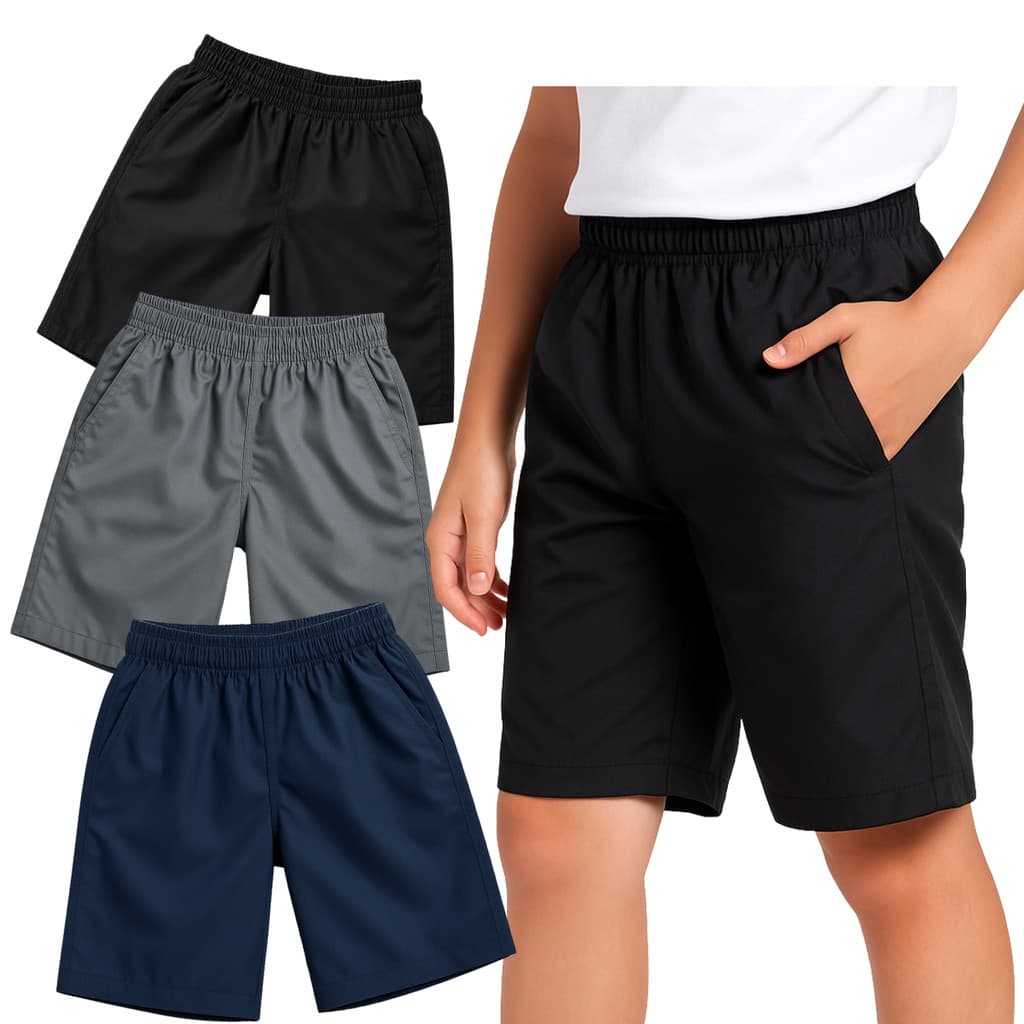 Kit 3 Bermudas Tactel Infantil e Juvenil - Estilo e Conforto para 10 a 16 anos