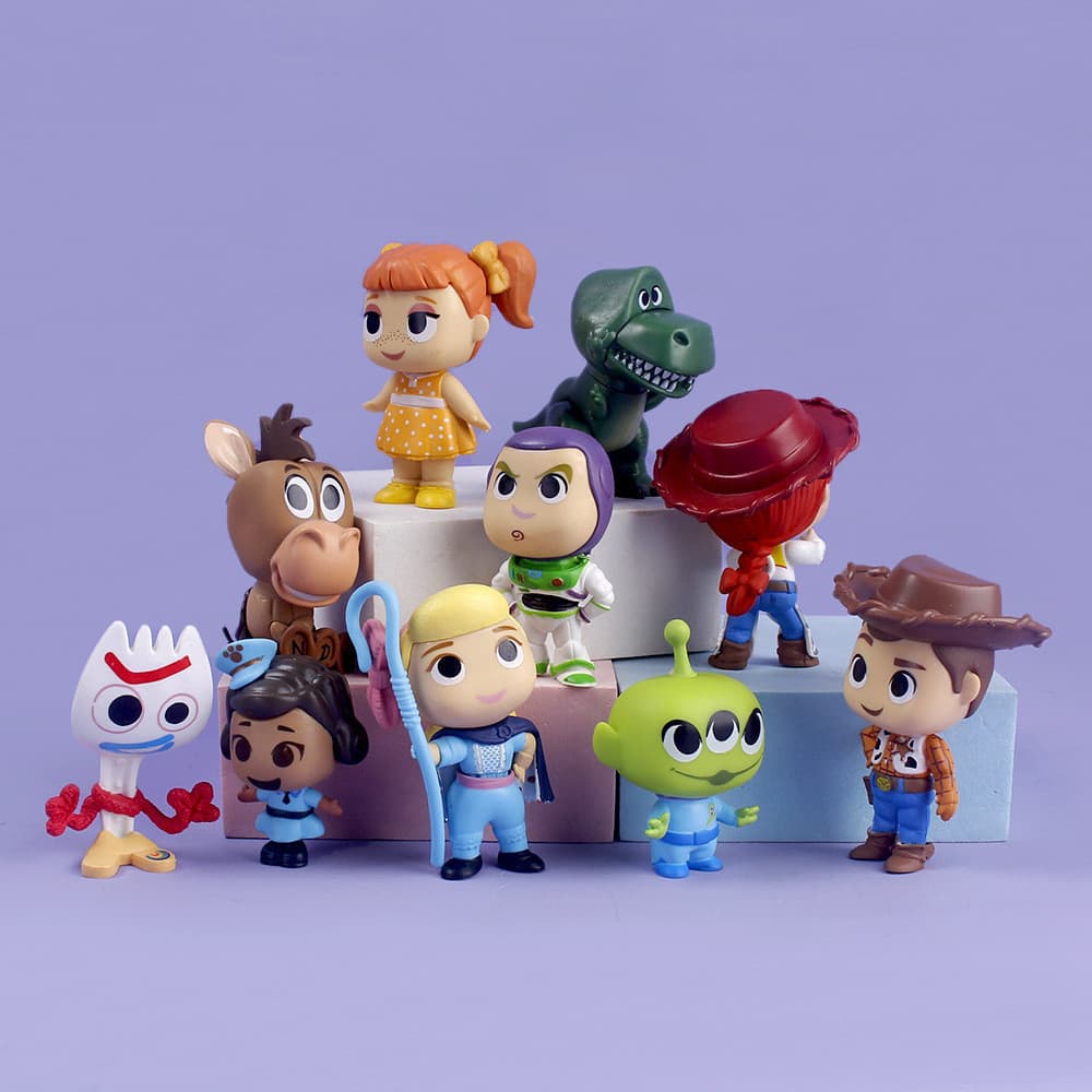 7/8/10/36 Pcs Conjunto de Figuras de Ação Toy Story Woody Jessie Buzz Lightyear Coleção de Brinquedos Figura Alienígena