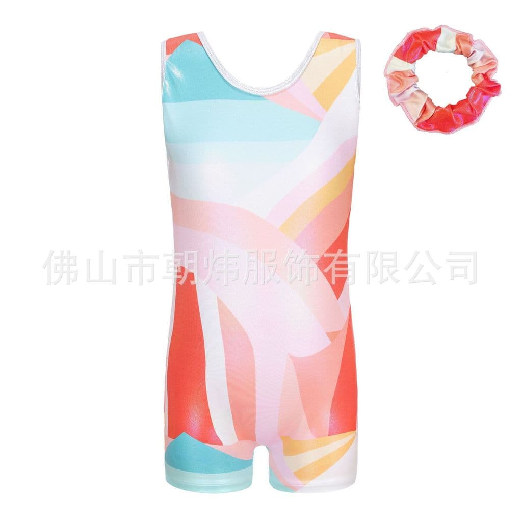Roupas de ginástica douradas infantis Roupas de dança infantil de desempenho Calças justas infantis Roupas de prá