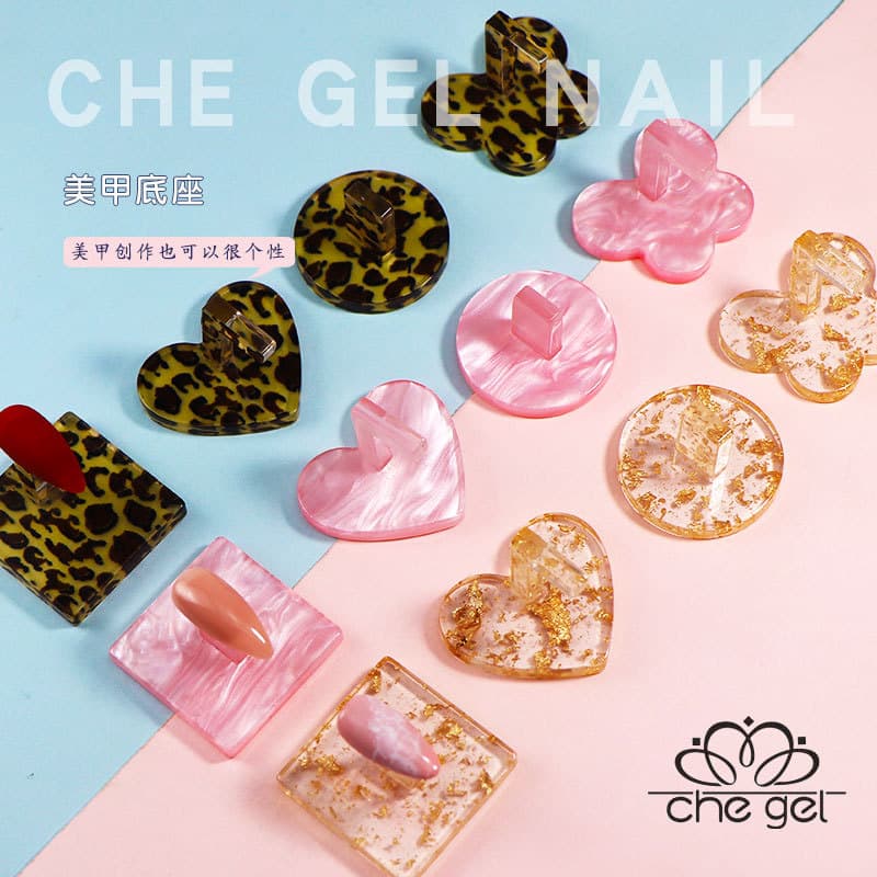 Borboleta japonesa amor folha de ouro Manicure prática Base falso prego expositor argila produto acabado ferramenta titu