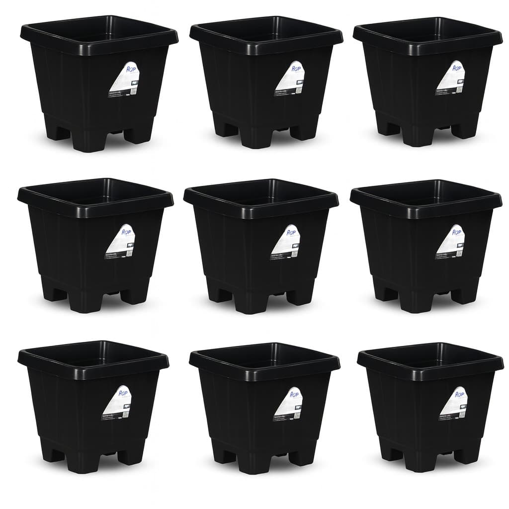 Kit de Vasos Quadrado Plástico Para Planta 2 Litros Flores e Plantas Envio Imediato Black Friday