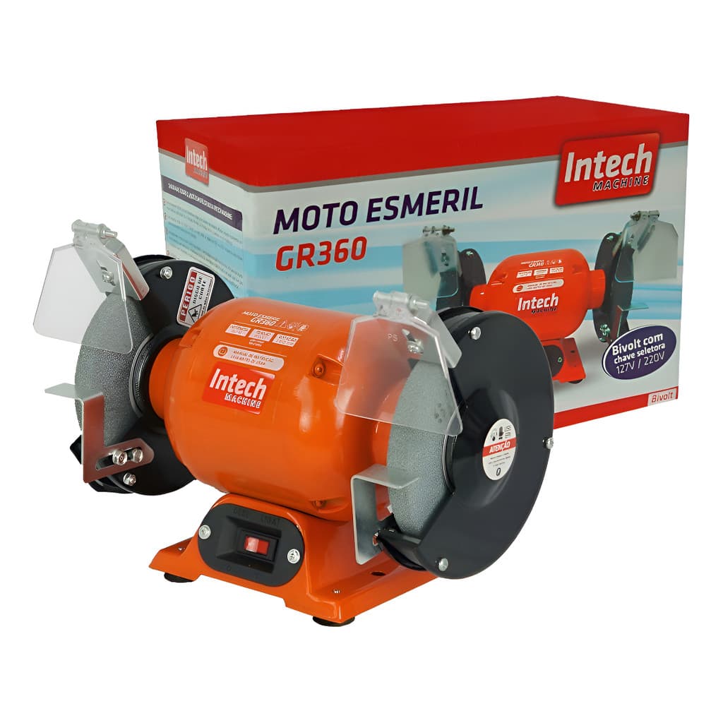 Moto Esmeril De Bancada 1/2 Hp Gr360 Intech Machine