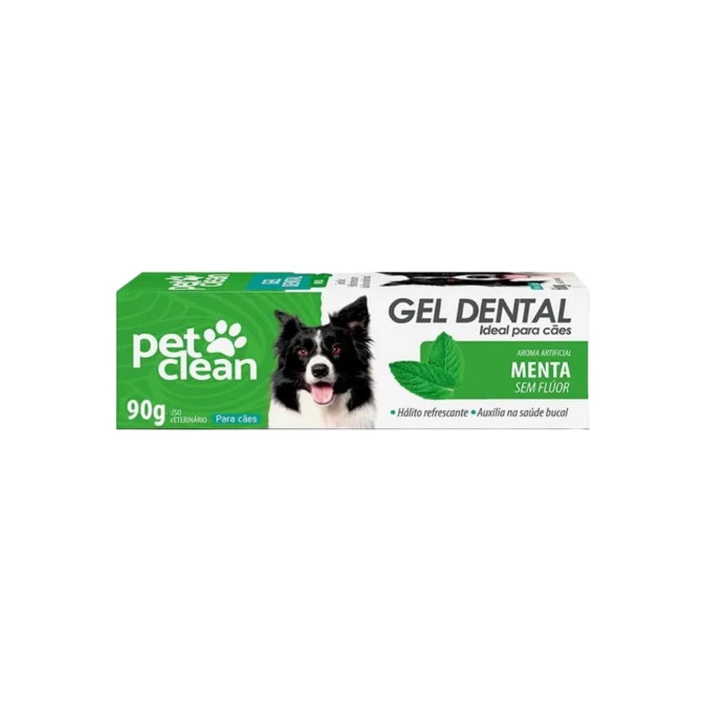 GEL DENTAL  PASTA DENTE CACHORRO E GATO SABOR MENTA 90 G PET CLEAN