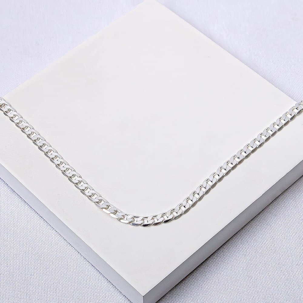 Colar Choker Folheado a Prata Elo Grumet Tendência Feminina