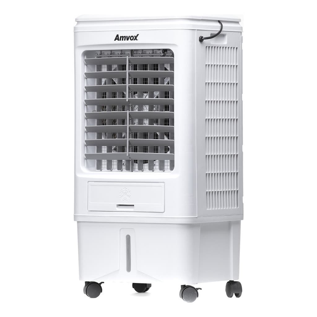 Climatizador de Ar Amvox 18L Branco – Conforto imediato com oscilação automática