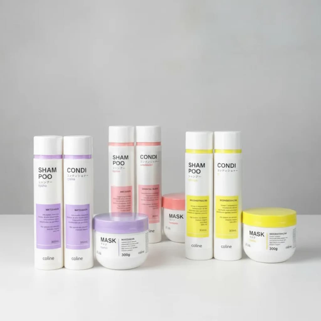 Kit Coline Shampoo + Condicionador + Máscara 300ml – Hidratação e Nutrição Capilar Profunda