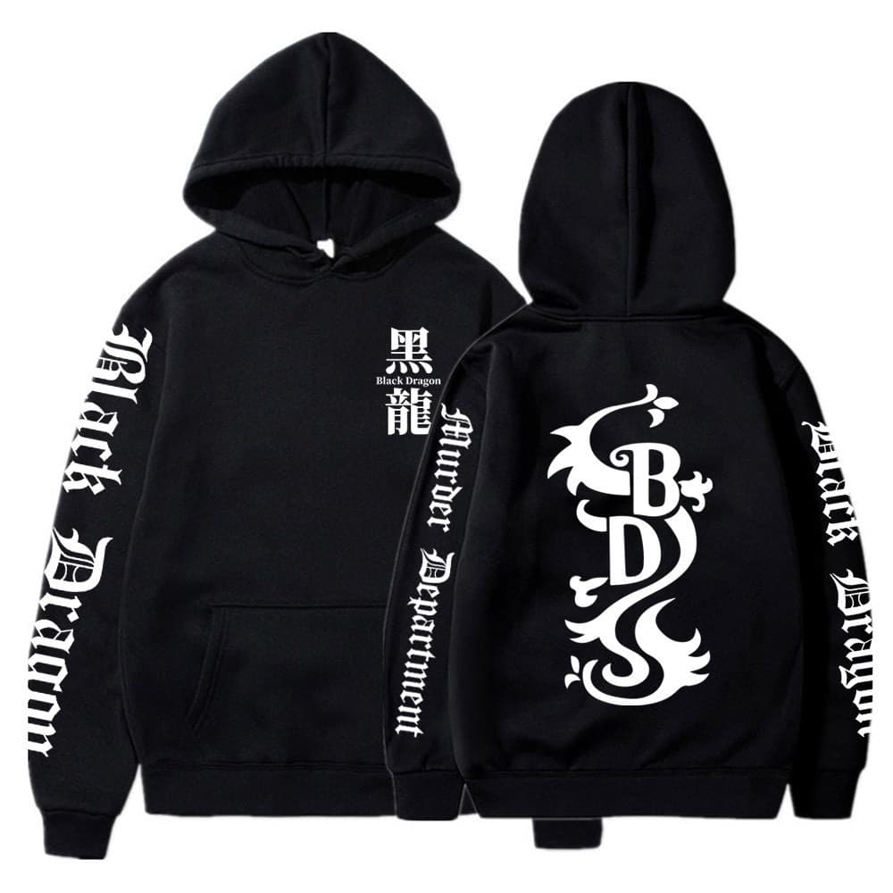 Moletom Canguru Blusao Tokyo Revengers Black Dragon