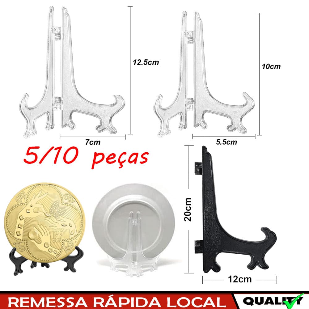5/10 Pçs Suportes de Placa de Plástico, Suportes de Exposição Articulados Ajustáveis ​​com Suporte Dobrável