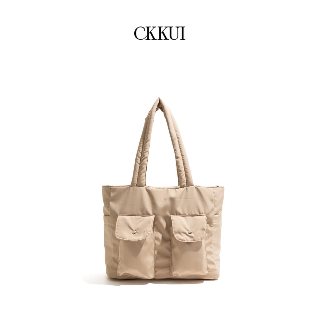 CKKUI Bolsa de Nylon leve à prova d'água 2025 Novo estilo Bolsa de ombro com vários bolsos de grande capacidade