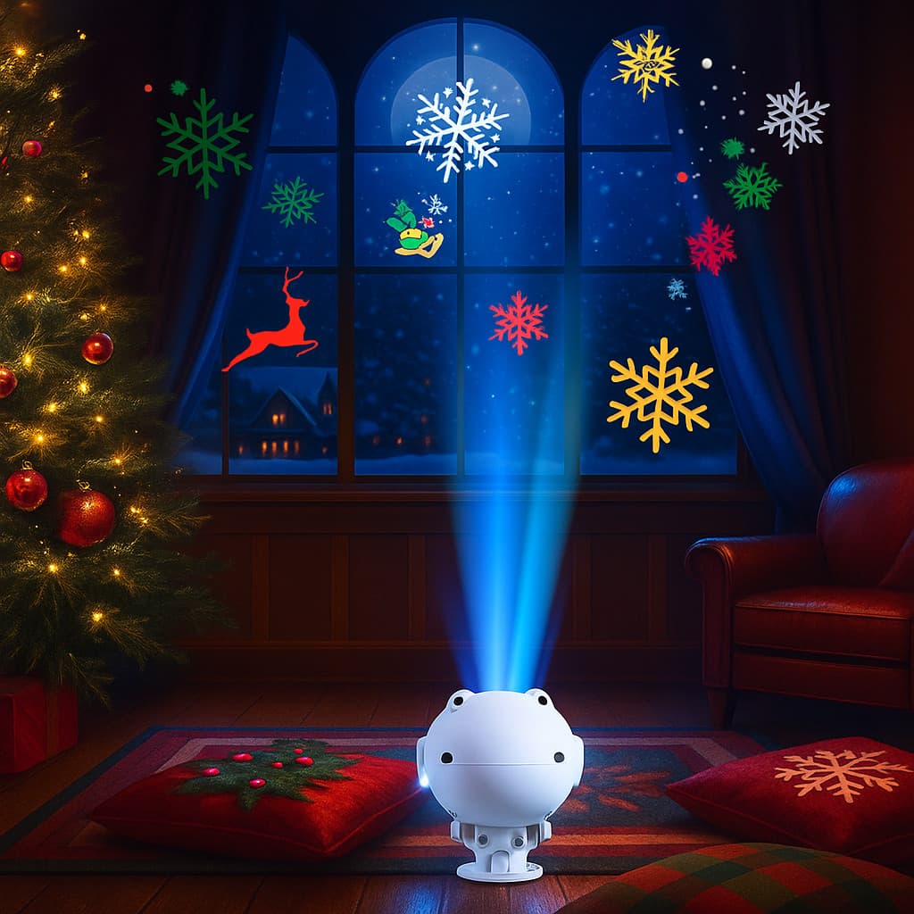 Projetor Led De Decoração Natalina Para Casa Astronauta