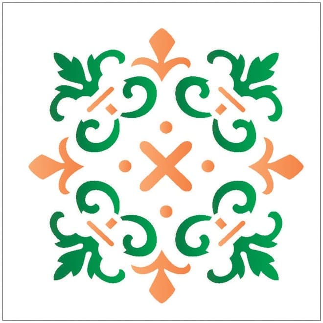 Stencil 10x10 - Ladrilho Cruzeta (opa 1346)