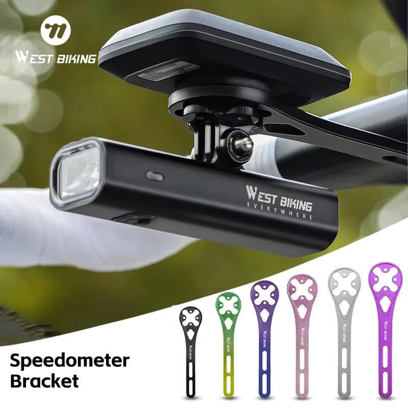 Suporte de Guidão Integrado em Liga de Alumínio para Ciclocomputador WEST BIKING, para Wahoo/Bryton/XOSS/Garmin Speedome