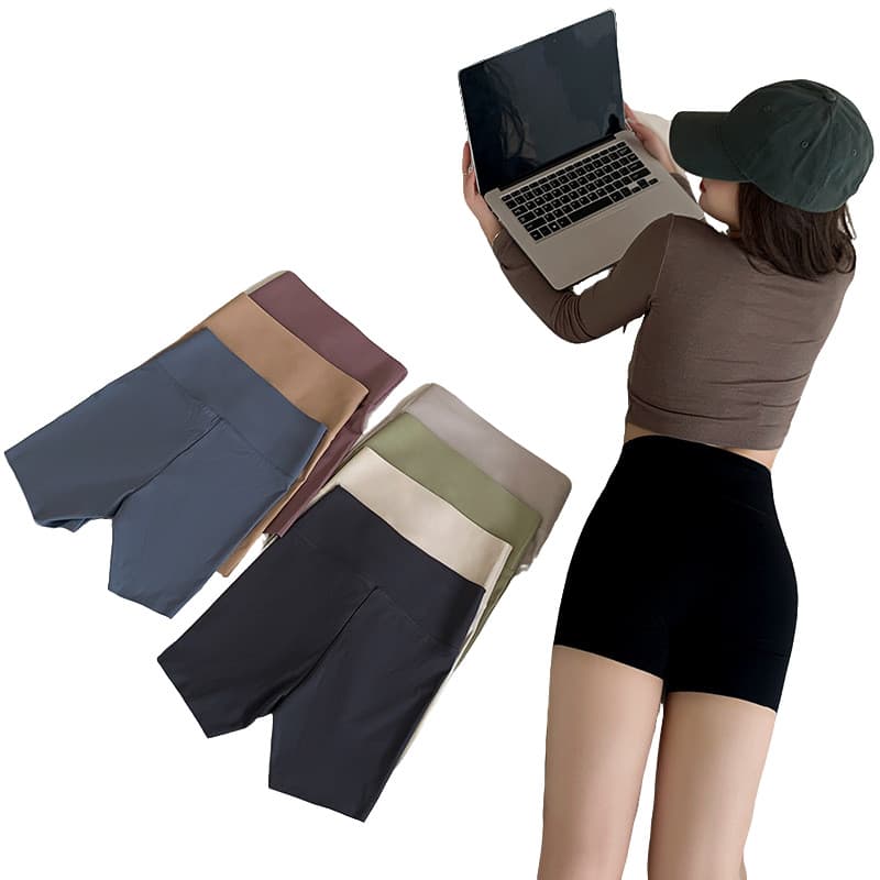 Calças de segurança para uso externo de verão transfronteiriço Shorts femininos finos cintura alta estreitamento da barr