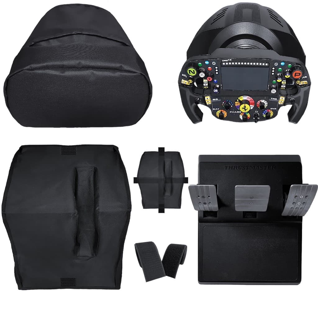 Capas Protetoras Compatíveis c/ Add-On 28cm de Aro + Base T300RS GT + Pedal T3PA Gamer Thrustmaster