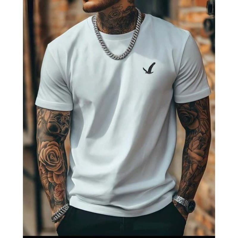 Camiseta Pássaro Masculina lançamento tendência verão 100% Algodão Premium