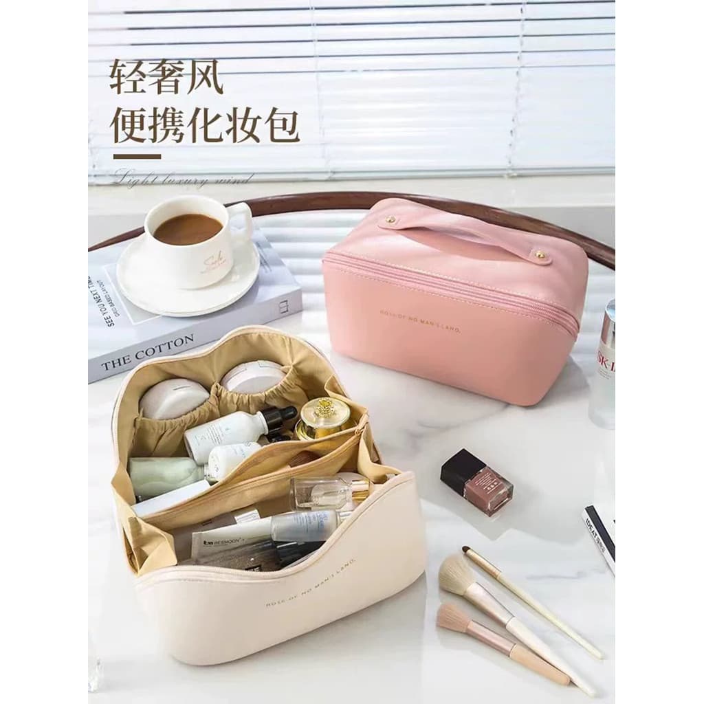 Bolsa Necessaire Super Espaçosa Maquiagem Portátil Para Viagem,Compartimento Múltiplo