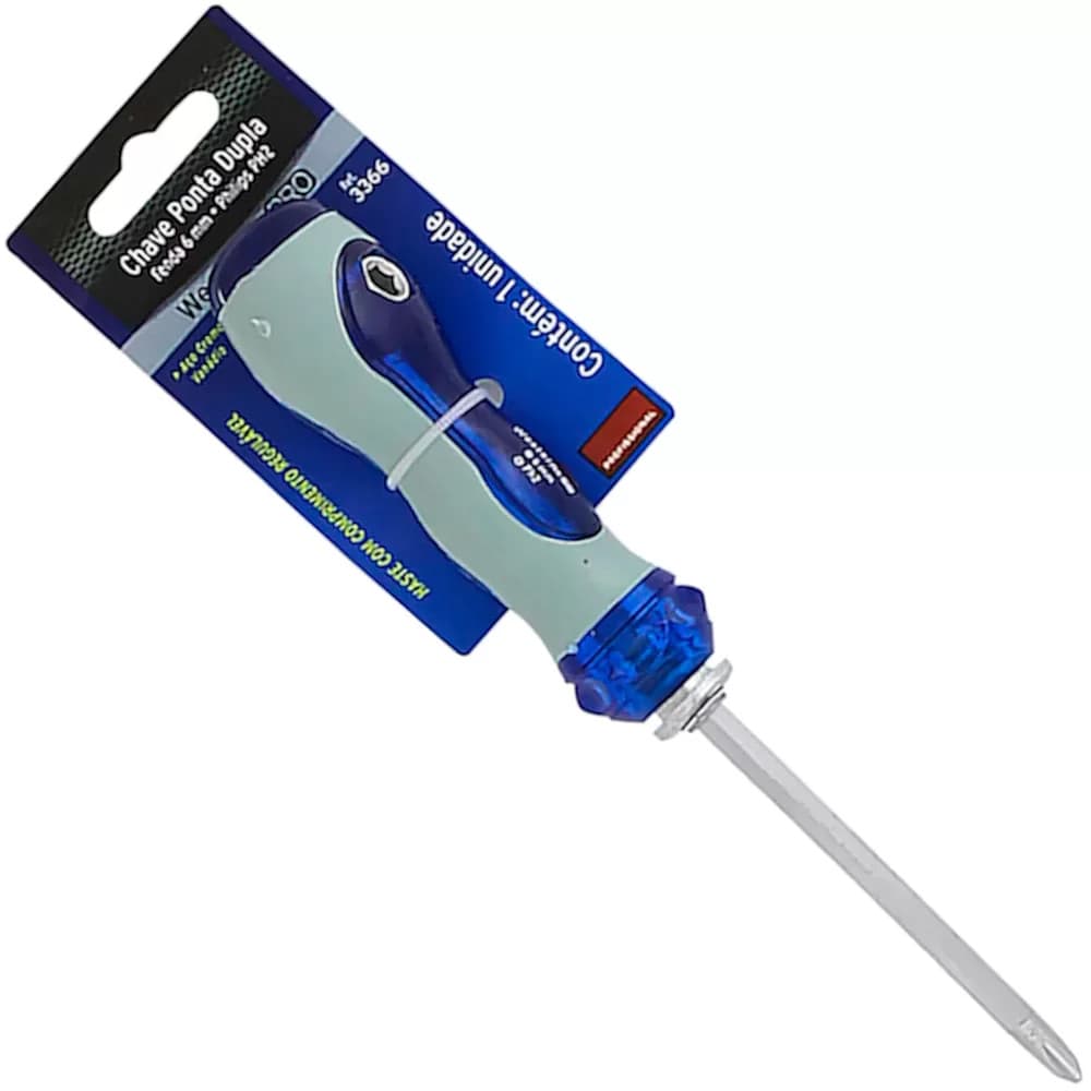 Chave Ponta Dupla Western PH2-3366 Fenda Philips Ferramenta Resistente Moderno Eficaz Praticidade