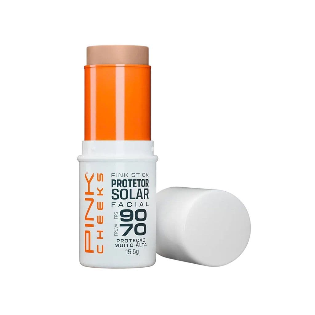 Protetor Solar Facial Pinkcheeks Pink Stick 21km FPS 90 FPUVA 70 15,5g