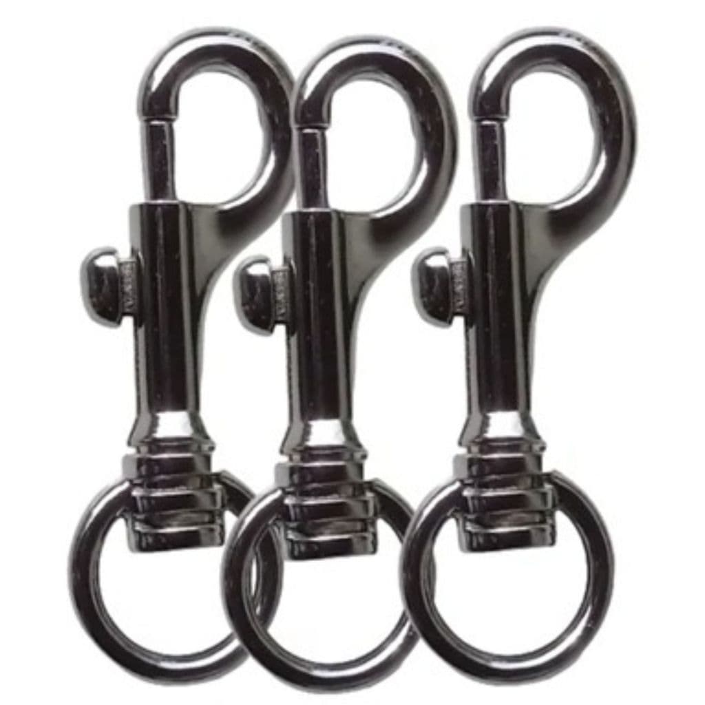 3 Chaveiro Giratório Mosquetão pra guia de pet engate rápido