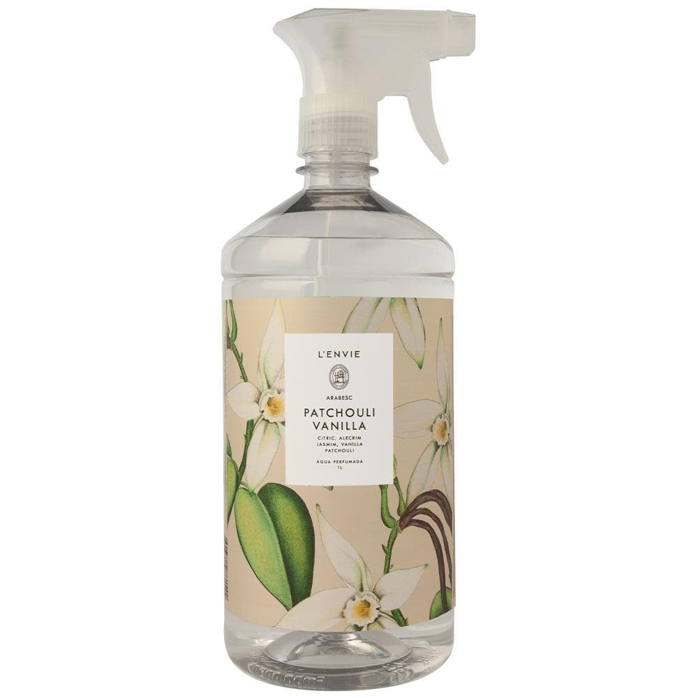 Água Perfumada Lenvie Patchouli Vanilla Arabesc Ideal para Tecidos e Ambientes 1L