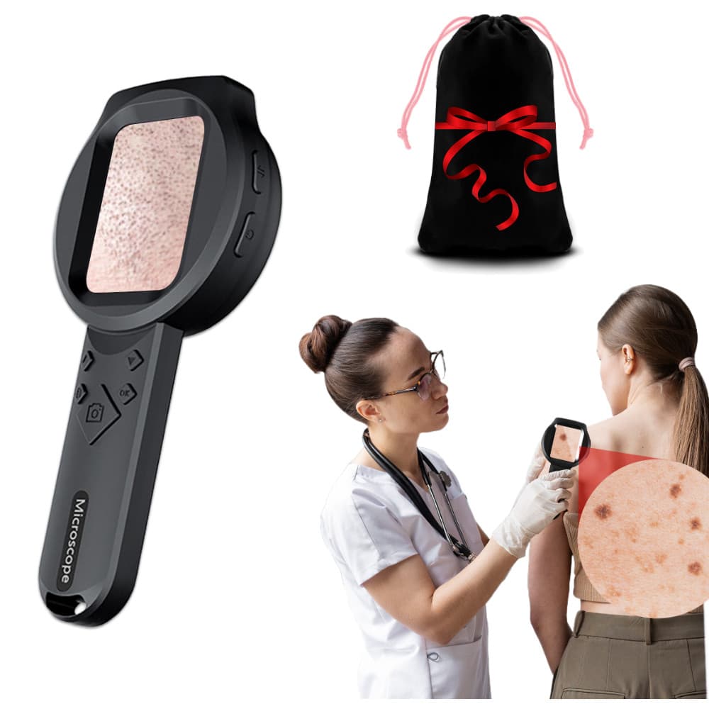 Máquina Portátil Analisadora De Pele Dermatoscópio Facial De 2.8 Polegadas Lupa Digital HD 1080P 100X