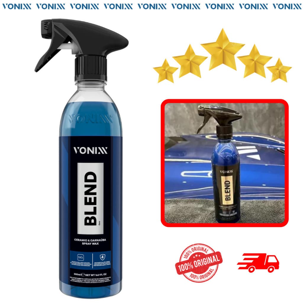 BLEND CERAMIC & CARNAÚBA SPRAY WAX 500ml - VONIXX - CERA LÍQUIDA COM SIO2 E CARNAÚBA