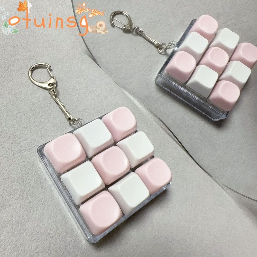 Chaveiro OTUINSG Fidget , Teclado De Dedo Com Botão Chave , Alívio Do Estresse Passa O Tempo Gadget Pitada Brinquedo