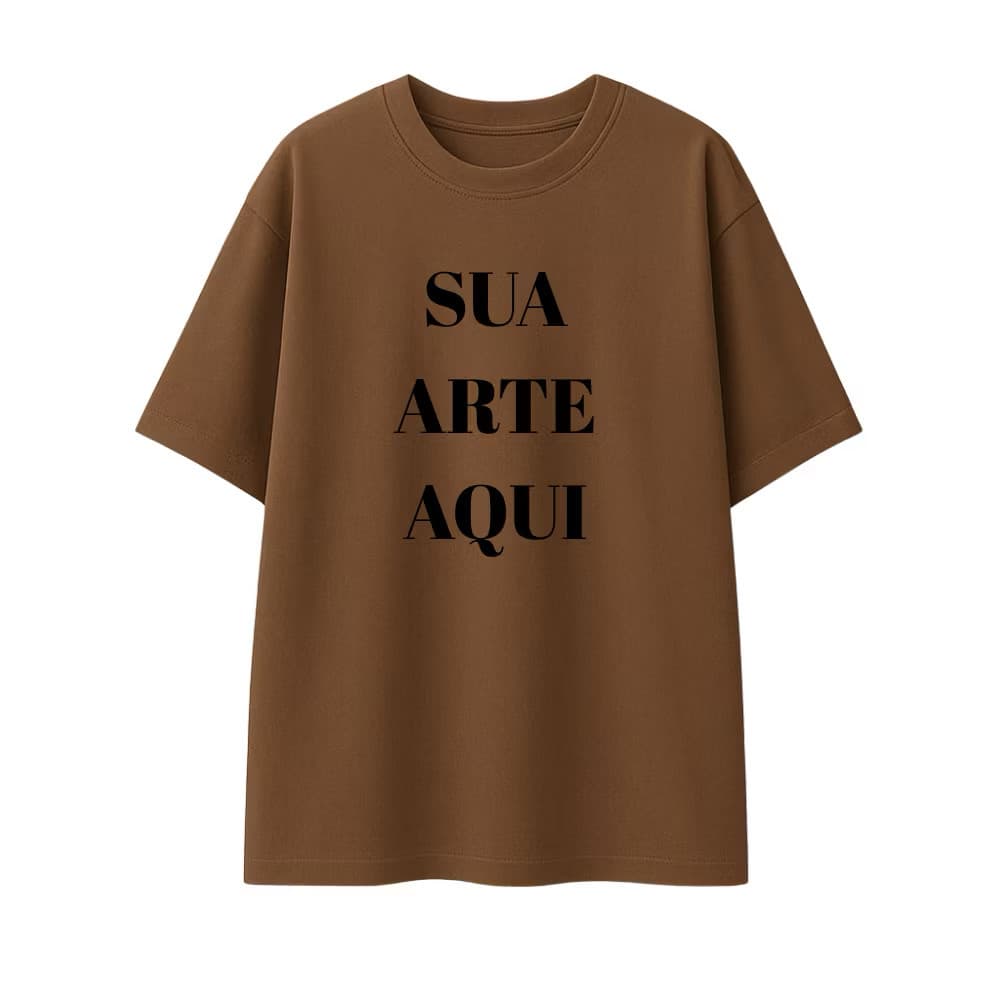 Camiseta Oversized Personalizada Logo Estampa Premium StreetWear