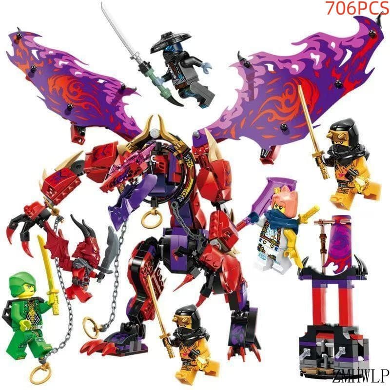 Thunderfang Dragon of Chaos Blocos De Construção De Brinquedos Educativos Infantis compatível phantom ninjago 71832