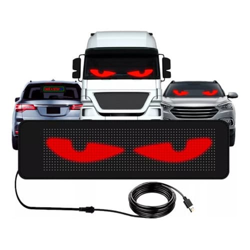 Fita LED Display Letreiro Flexível 20cm 2RGB Carro – Iluminação Personalizada e Estilosa