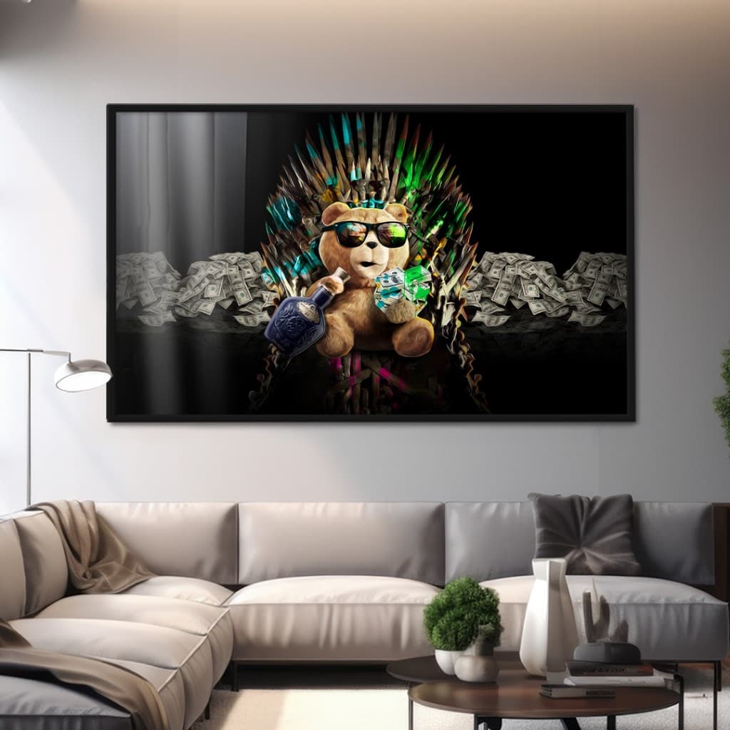 Quadro Decorativo GRANDE Alta Resolução Para Sala Quarto Escritório Ted Money