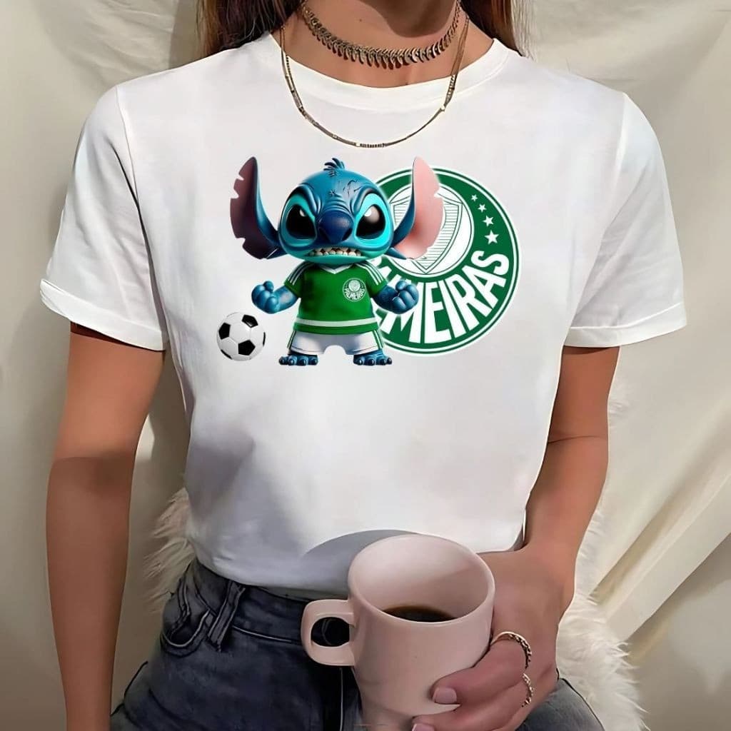 Camisa Feminina Do Palmeiras Stith Branca - Camiseta Do Verdão
Blusa Tshirt