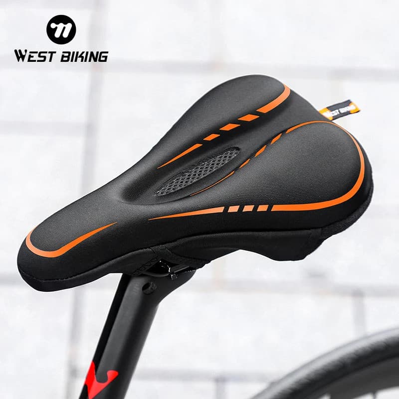 Capa de Selim em Gel para Bicicleta MTB WEST BIKING, Capa de Assento Confortável para Bicicleta de Estrada, Almofada de