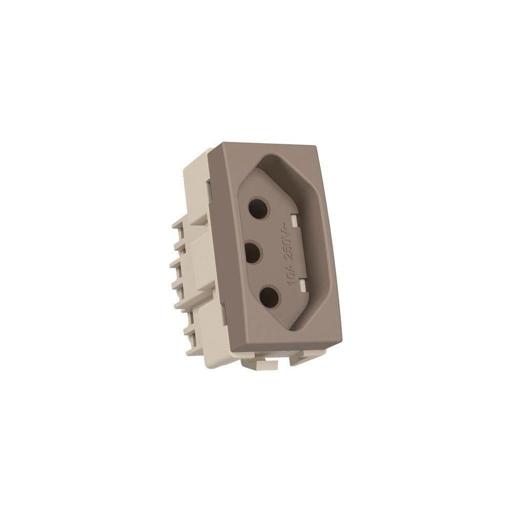 Tomada MarGirius 2P+T 10A Argila: Design Sleek Colors
