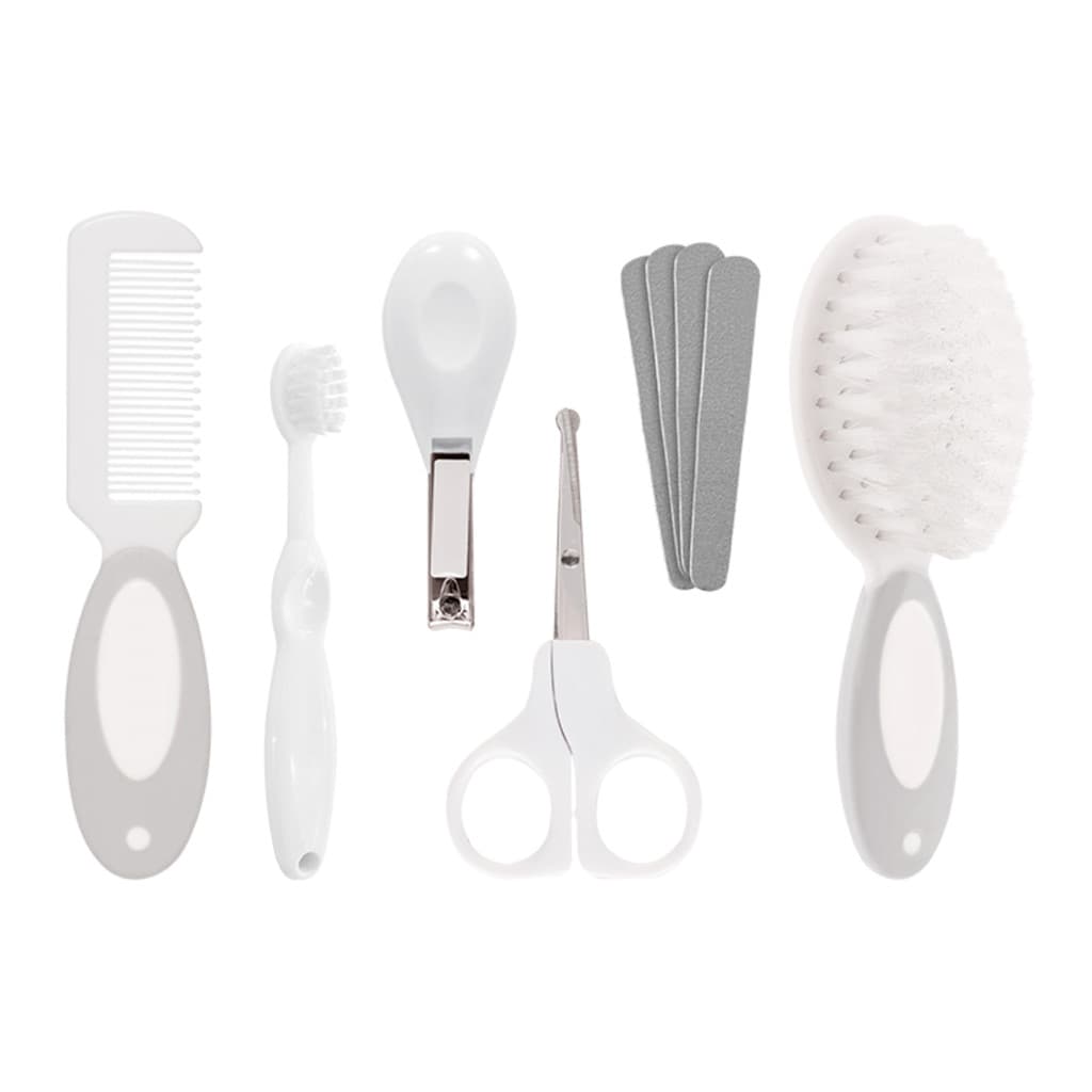 Kit De Cuidados Infantis 9 Peças com Estojo Cortador Pente Tesoura Buba