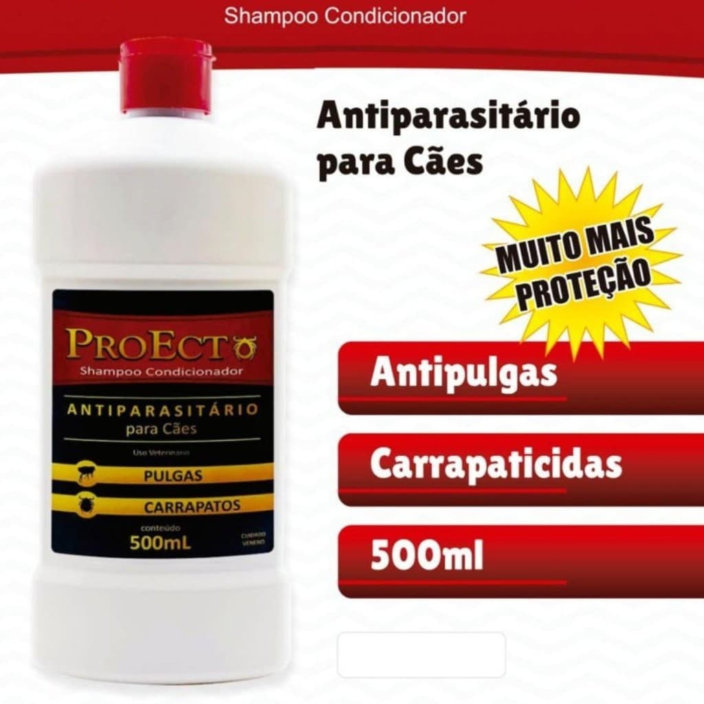 Shampoo Condicionador ProEct Antiparasitário para Cães 500ml