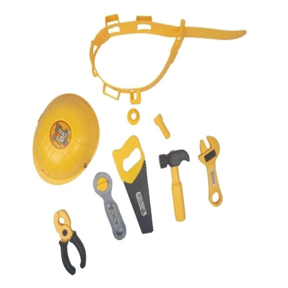 Kit ferramentas cinto capacete infantil brinquedo