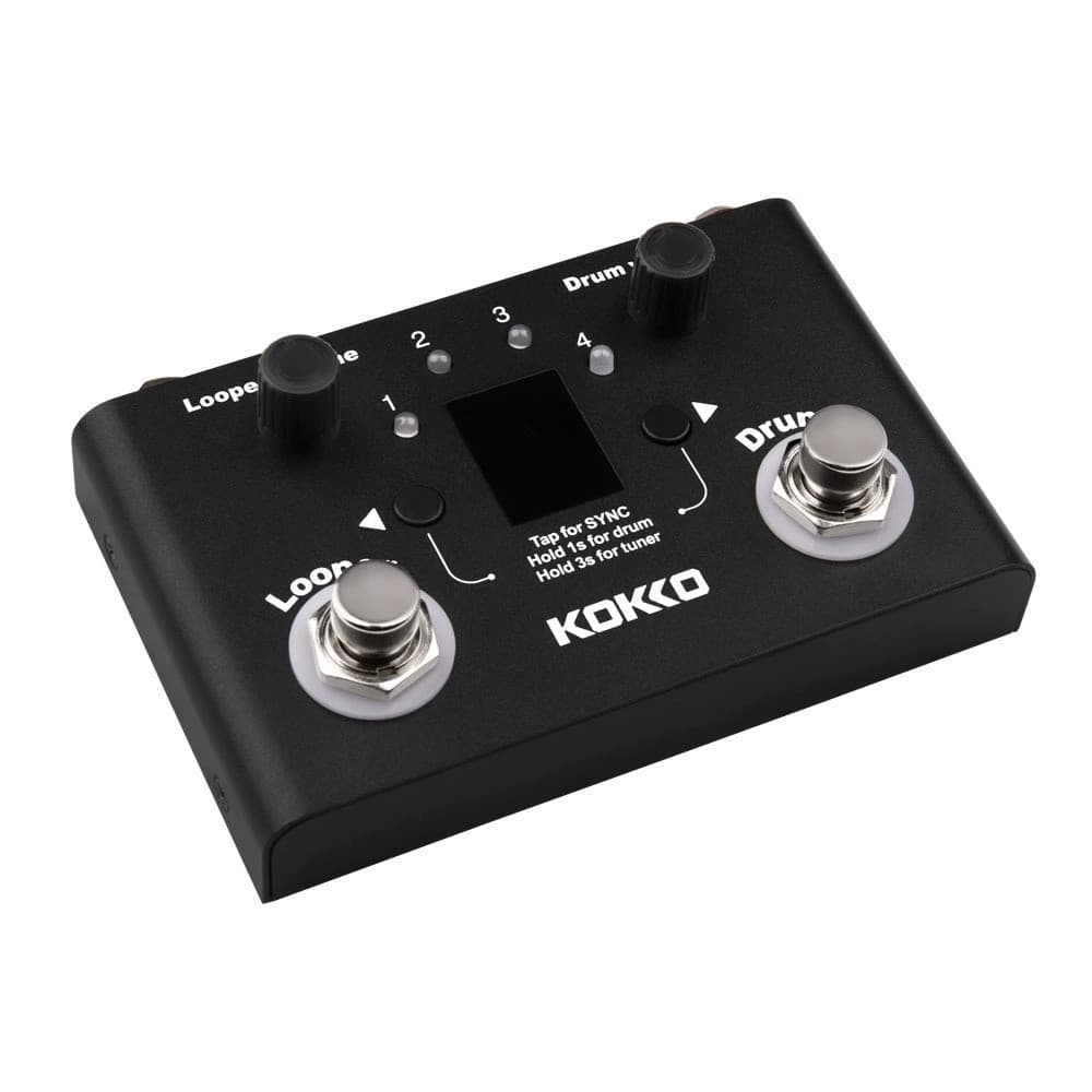 Kokko Pedal de efeito de guitarra Tambor Looper Effector LOST TEMPO 30 tambores 11 minutos Looper Recoding Tempo
