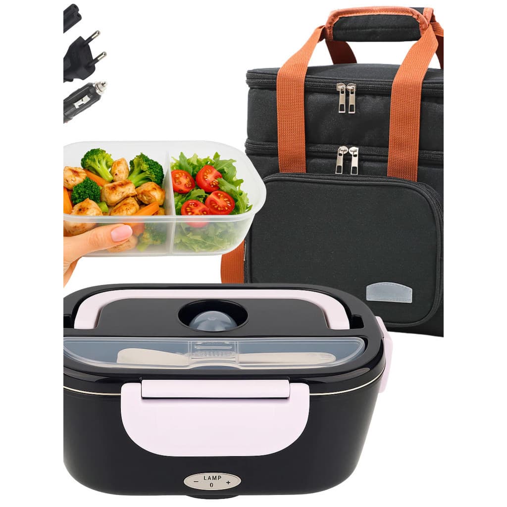 Marmita Termica Elétrica Portátil Veicular Bivolt - 110V/220V E 12V/24V Com Bolsa Isolamento