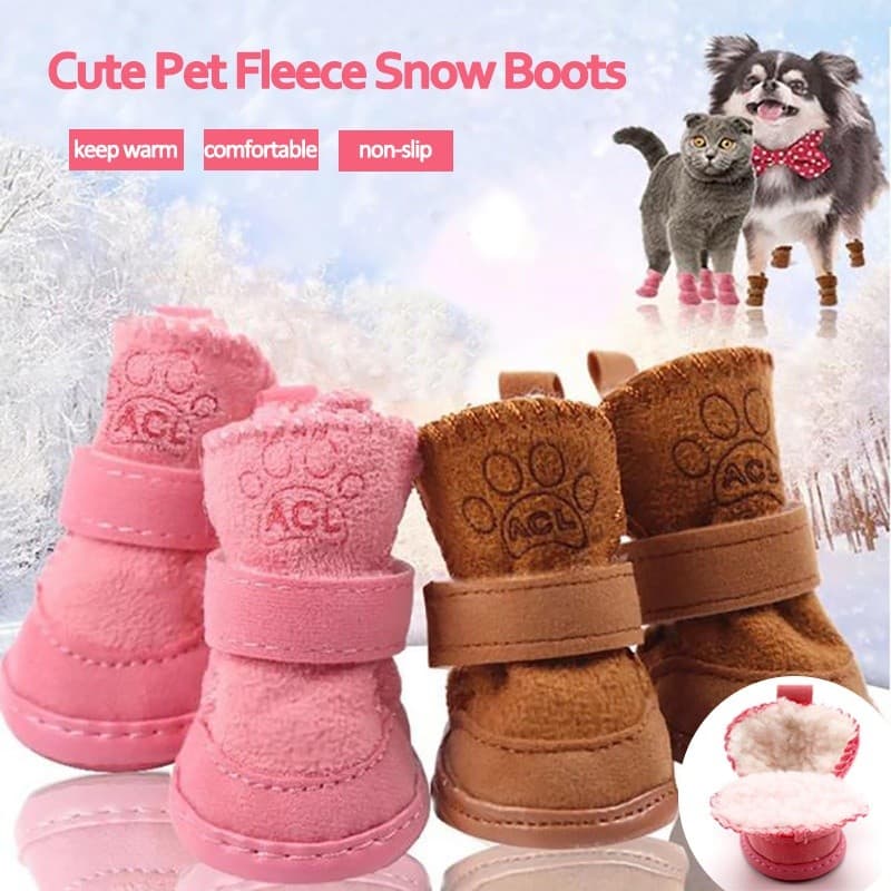 Botas Fofas para Cães, Tênis Antiderrapantes para Passeios na Neve, Botas Confortáveis para Filhotes, Sapatos Quentes de