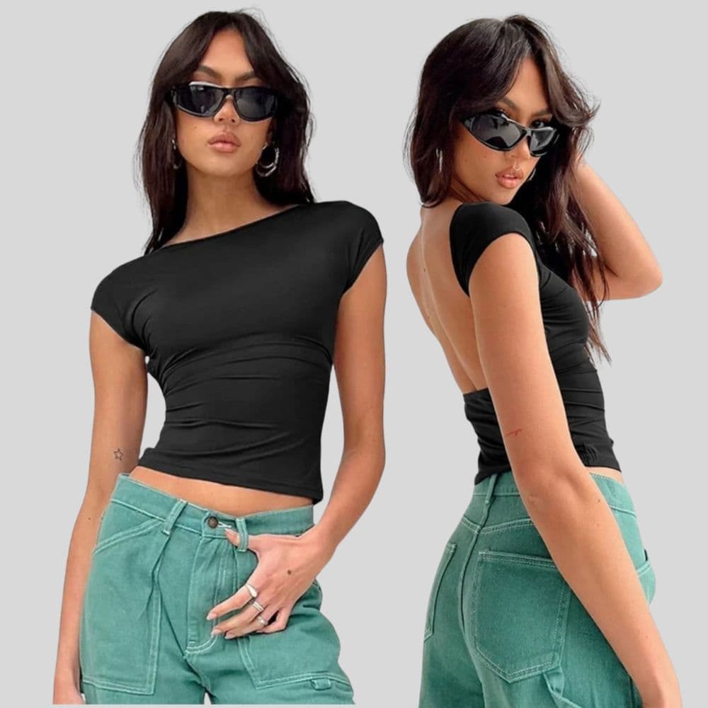 Cropped Feminino Top Costas Nua Duplo Suplex – Conforto e Versatilidade