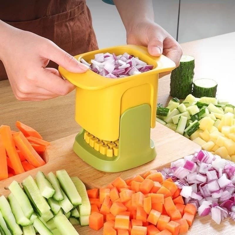 Fatiador e Cubos de Aço Inoxidável para Batatas, Cenoura e Pepino, Acessório de Cozinha