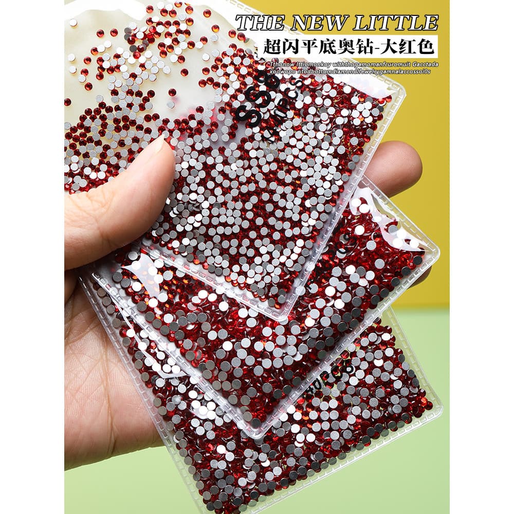 Acessórios de Manicure strass grande vermelho fundo plano diamantes comércio internacional diamantes olímpicos decoração